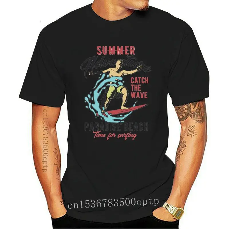 

Design Time For Surfing T Shirt Funny Casual Summer Sunlight Short Sleeve Formal Euro Size S-5xl Designer Standard Shirt