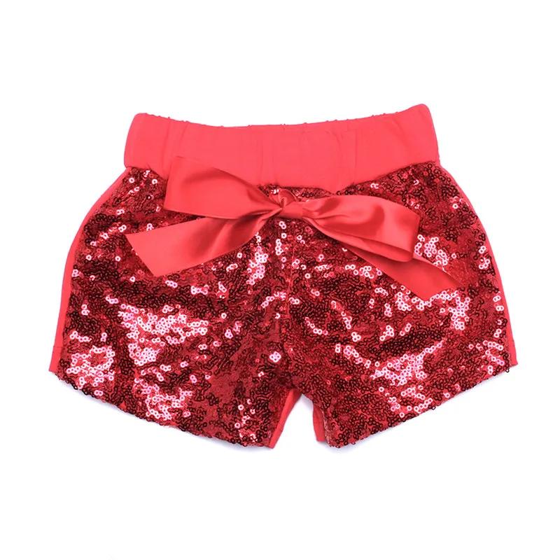 Оптовая продажа радужные популярные шорты с блестками для маленьких девочек