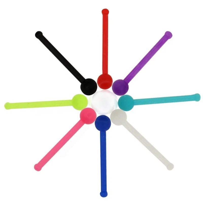 10 шт./лот акриловый прямой носовой гвоздь индивидуальный цвет ушные кости для