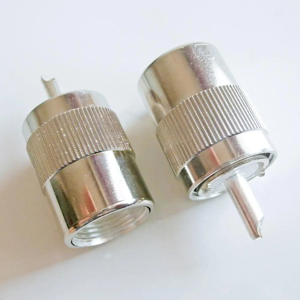 1 шт. припой PL259 PL-259 SO239 SO-239 UHF Male для кабеля 8D-FB 8DFB латунь посеребренный