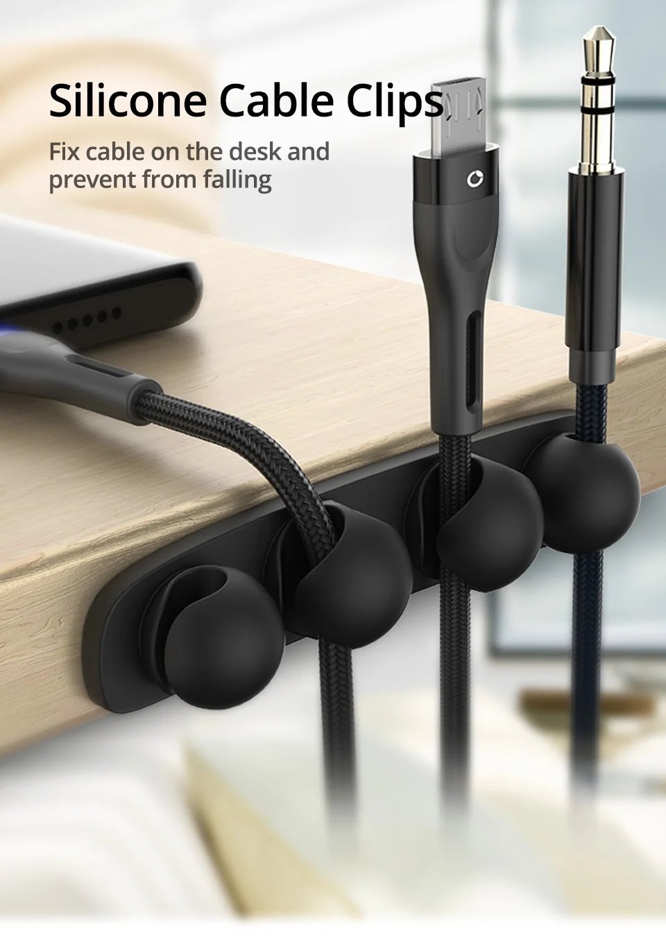 PZOZ органайзер для кабеля, силиконовый usb-кабель для намотки кабеля для мыши, провода для наушников, наушники для рабочего стола, аккуратные гибкие зажимы для управления, держатель