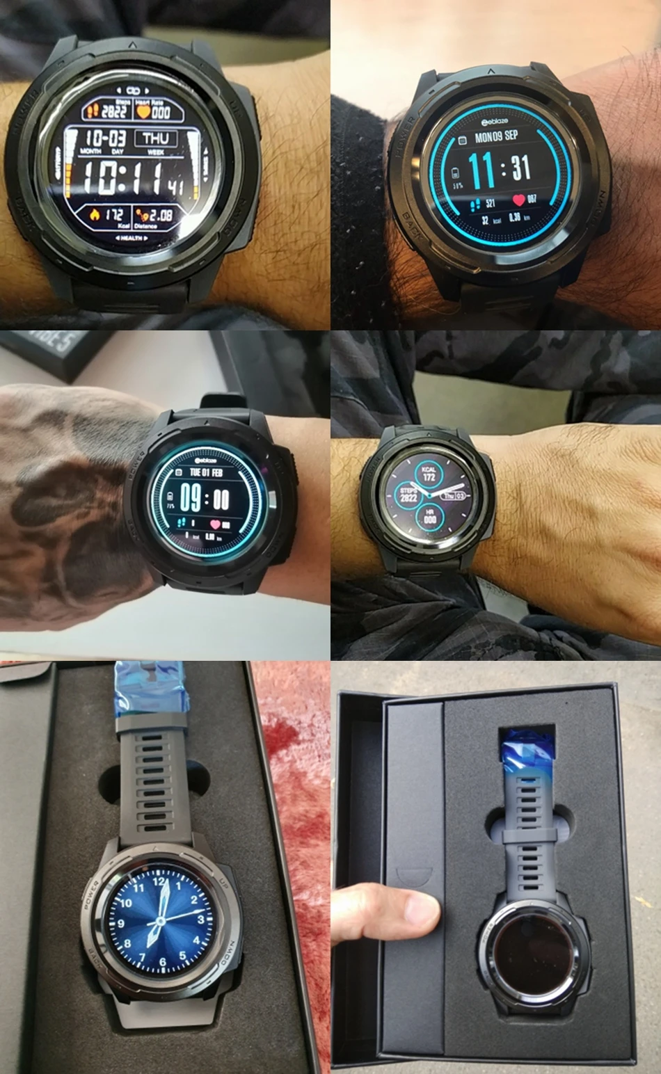 Zeblaze VIBE 5 Color Display Big Screen IP67 Waterproof Heart Rate Smartwatch Multi-sports Modes Fitness Tracker Smart Watch Men