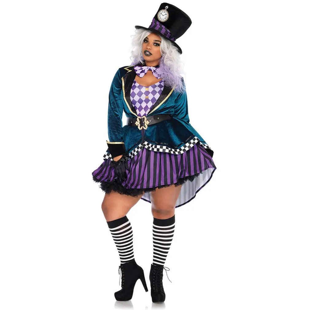 Halloween Costume Disguise Evil Clown Clothes Cosplay Carnival for Adults Women Stage Performance |