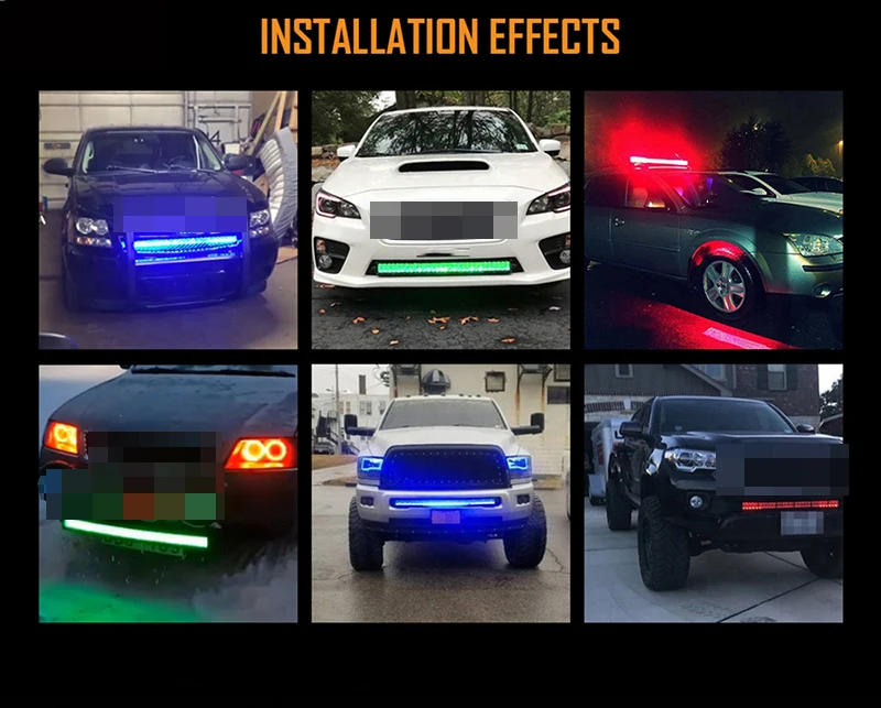 3 14 22 32 42 50 5" дюймовый 5D RGB светодиодный внедорожный светильник прямой изогнутый многоцветный стробоскоп вспышка Bluetooth для Jeep SUV Truck ATV