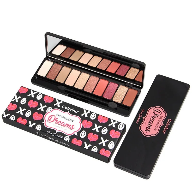 10 цветов матовые пигментные блестящие тени для век водостойкие долговечные