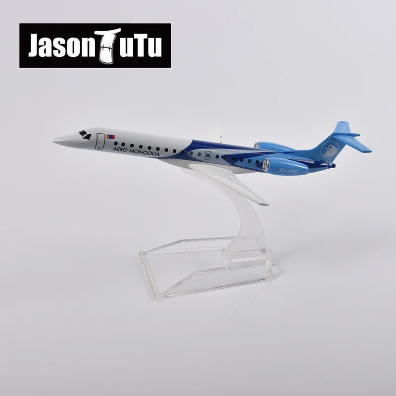 JASON TUTU-avi&oacute;n mongol ERJ145 de 16cm, modelo de avi&oacute;n, Metal fundido a presi&oacute;n, escala 1/400, env&iacute;o directo de f&aacute;brica-0