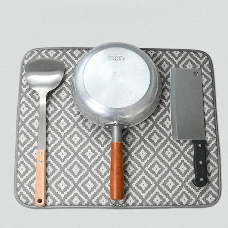 Новый коврик для сушки посуды кухни сушилка раковины подушка из микрофибры