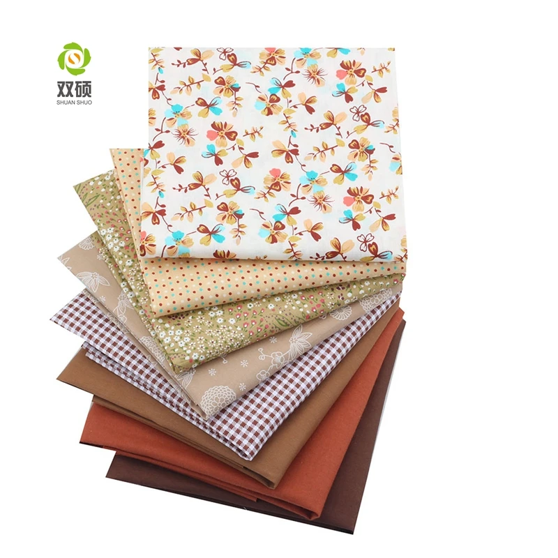 Shuanshuo кофейная цветная ткань Лоскутная Ткань ручная работа шитье Детские