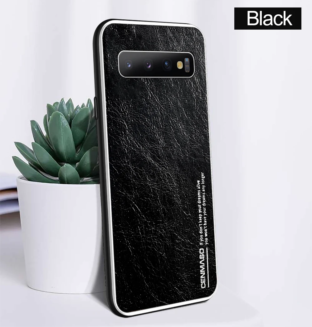 CENMASO чехол из натуральной кожи для samsung S10 чехол роскошный кожаный Ультра Тонкий Ретро Винтажный чехол для Galaxy S10 Plus Модный чехол