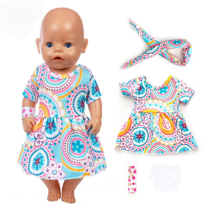 Кукла для новорожденных 17 дюймов 43 см аксессуары одежды платье + нижнее белье