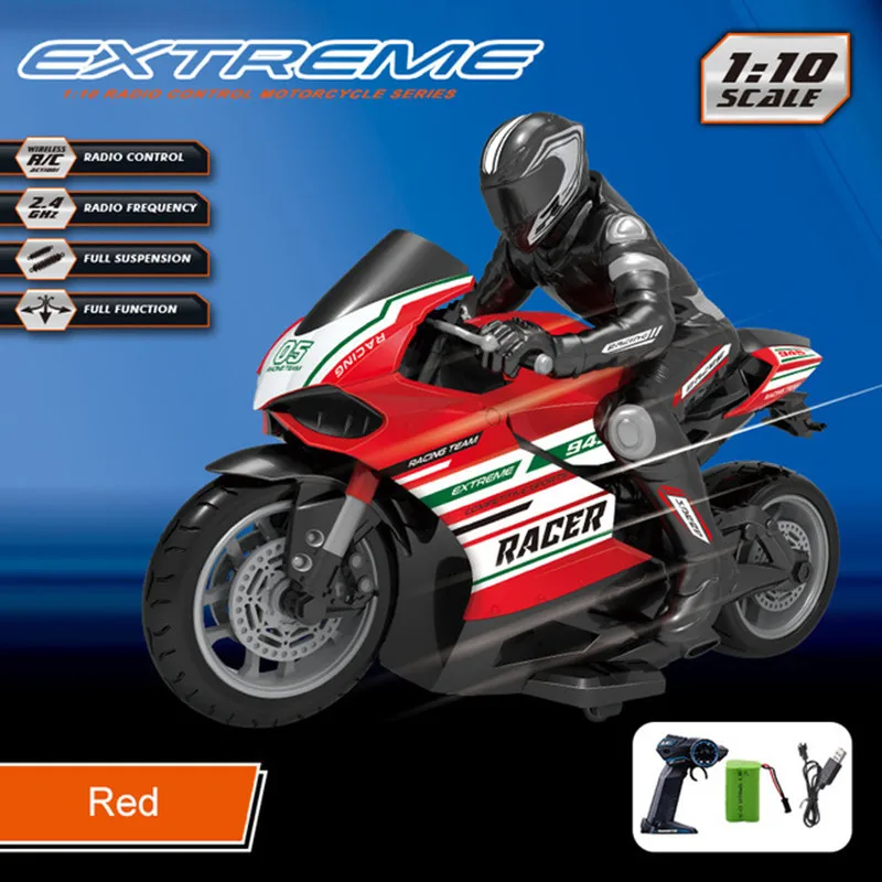 2 4 GHz Дистанционное Управление трюк на мотоцикле 25 км/ч Высокая Скорость дрейф для