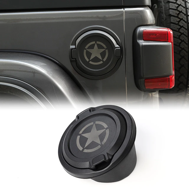 A SHINEKA крышки бака для Jeep Wrangler JL Unlimited 2 4 двери бензобака крышка топливного бака крышка двери для Wrangler JL - Цвет: A