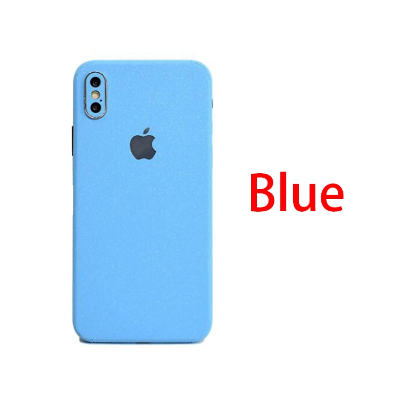 blue Новые матовые наклейки на телефон для iPhone 8 6 6S 7 Plus задняя защитная пленка наклейка для iPhone XS X задняя Pegatinas Adesivos аксессуары - Цвет: blue