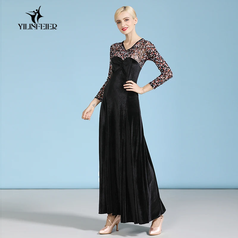 Новое Бальное танцевальное платье для соревнований бальное вальса стандартное