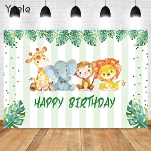 Yeele Safari  Wild One Birthday Party Summer Tropical Jungle Custom Photography Backdrops Vinyl Photo Background Photophone Prop