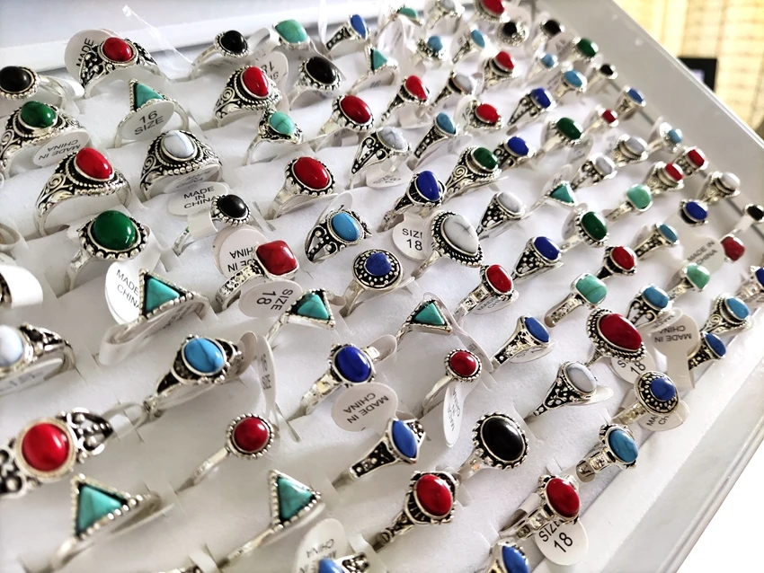 Новинка женские кольца с бирюзовым камнем разноцветные со стразами на палец