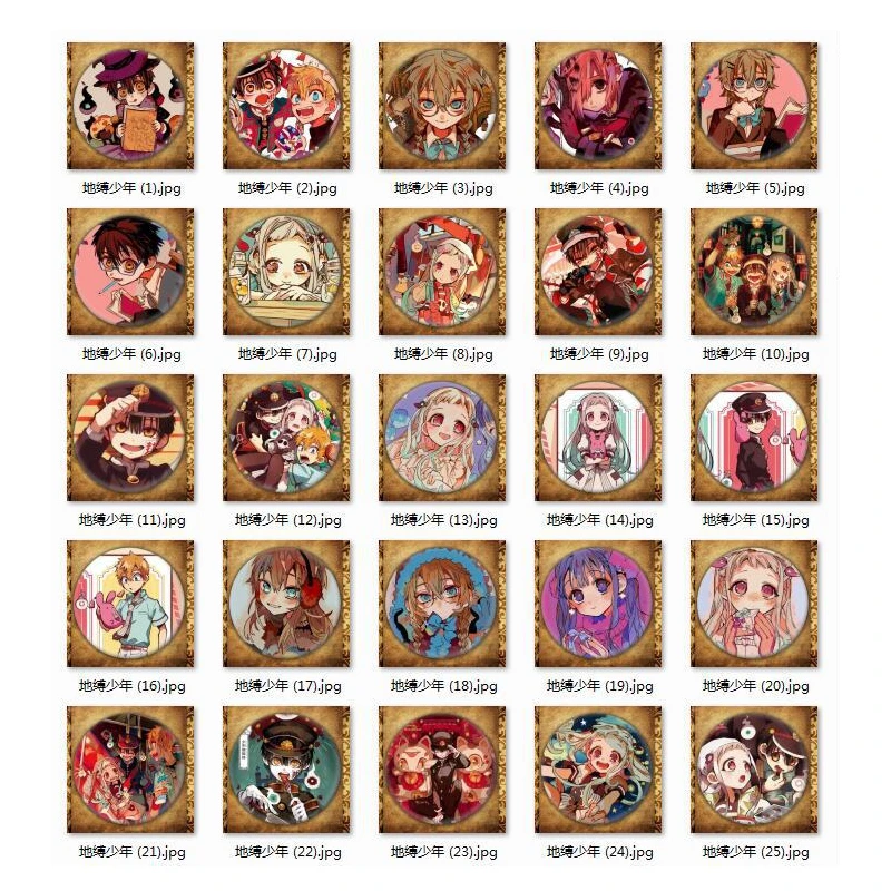 50 шт./компл. значки Jibaku Shounen Hanako kun Nene Yashiro в стиле аниме броши булавка украшения для