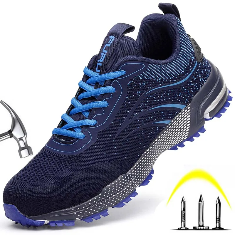 

Защитная обувь, мужские рабочие ботинки, обувь со стальным носком, непрокалываемые рабочие кроссовки, мужские ботинки, дышащая Рабочая обув...