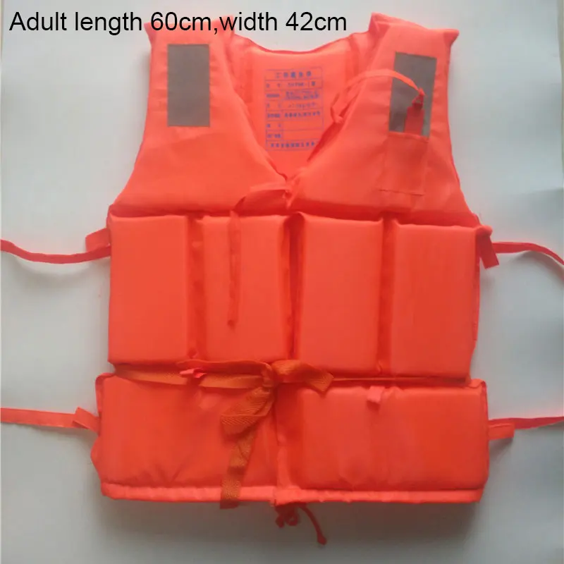 Adult 60cm 42cm Профессиональный Мужской спасательный жилет плавучести плавания безопасности на лодках для женщин спасательный жилет со свистком безопасности для детей и взрослых - Цвет: Adult 60cm 42cm