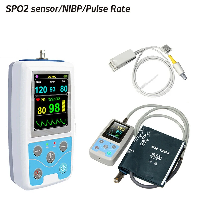 Портативный прибор для измерения артериального давления и пульса с ЖК экраном 2 4