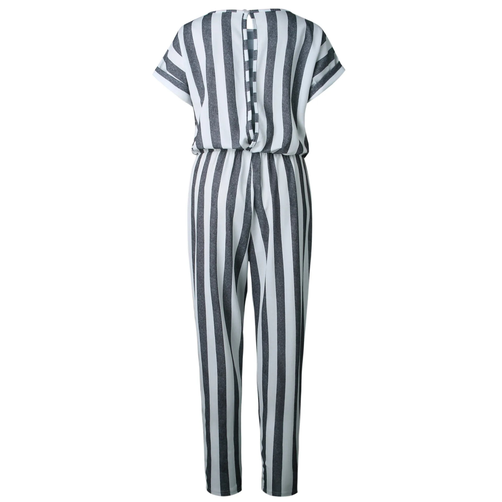 Женский офисный комбинезон с поясом элегантный повседневный коротким рукавом