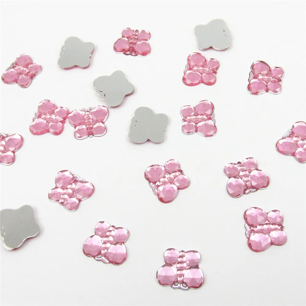 Разноцветные стразы в форме бабочки украшение для детского душа акриловые