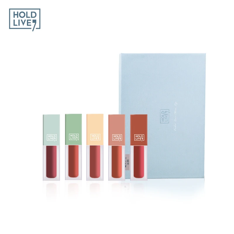 5 шт. жидкий набор из помад стойкий водоотталкивающий увлажнитель бархатный