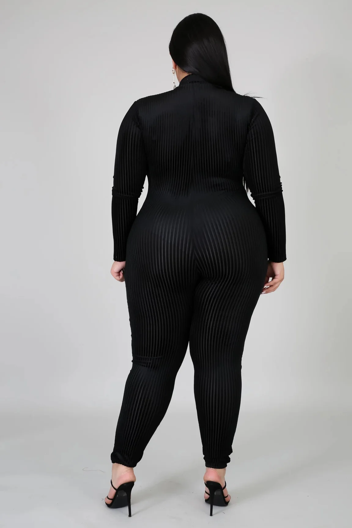 

trendy sexy 5x plus size casual with corset black women clothing solid fitness jumpsuits