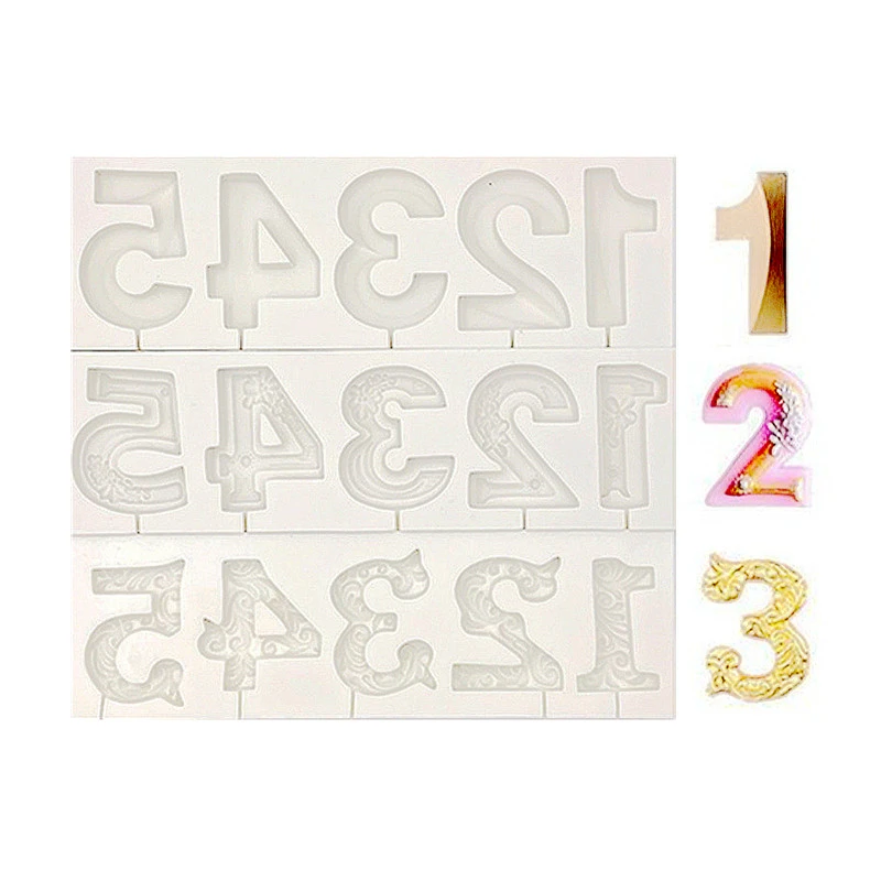 

Thread 0-9 Large Number Flower Silicone Mold Smooth 3D Fondant Mold Candle Cakes Decorating Tools DIY Gumpaste Kitchen Bakeware