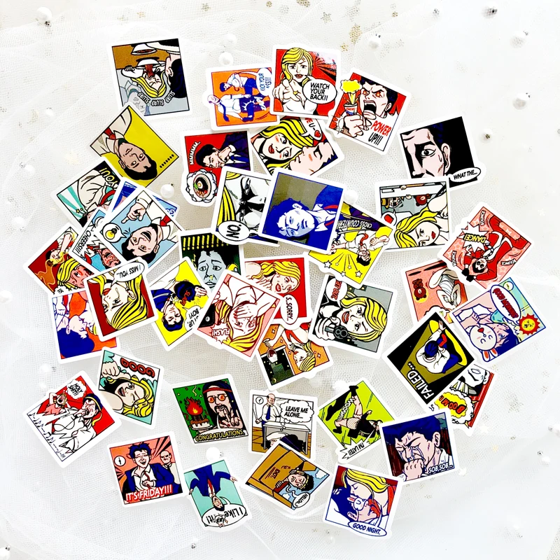 

40pcs/pack Pop Art hand account sticker Decorative Sticker DIY Diary Scrapbooking Index Seal Stickers