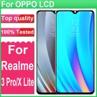 100% протестированный ЖК-дисплей 6,3 дюйма для OPPO Realme 3 Pro, ЖК-дисплей кодирующий преобразователь сенсорного экрана в сборе дюйма для Realme X Lite RMX1851