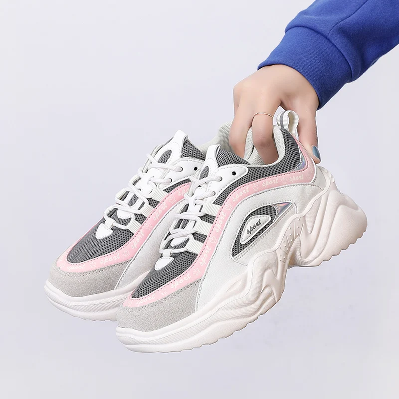 

Women Casual Shoes High Quality Ins Sports Women Shoes Chunky Sneakers Brand Light Fashion Leisure Shoes Spring Zapatos Mujer