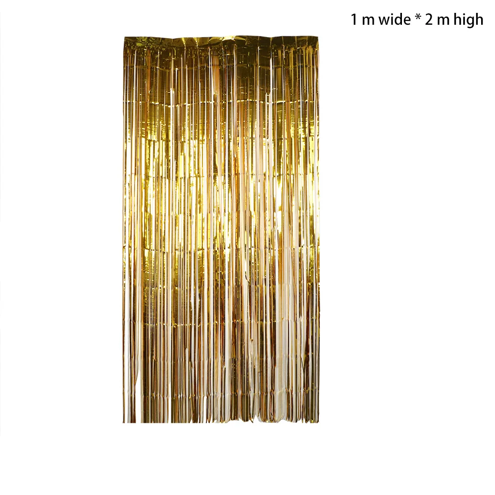 

Flash Line Door Curtain Home Textile Window Room Divider Shiny Tassel String Valance Home Decoration