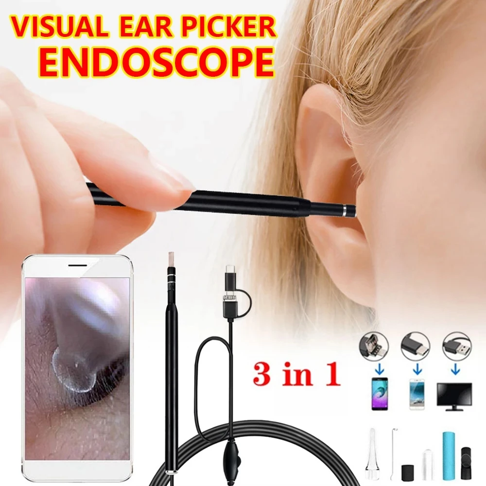 

LED Ear Cleaner Scoop Endoscope Camera Pick Otoscope HD Ear Wax Remover Tool