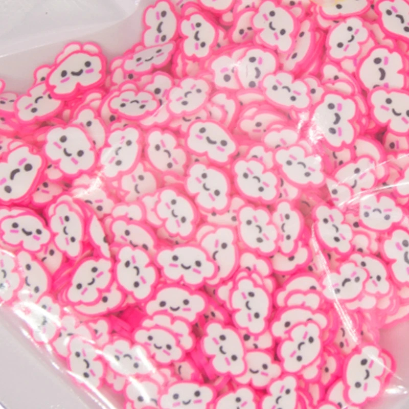 

30g Nice Cute Cloud Shape Polymer Clay Slices Sprinkles for Crafts Making DIY Slimes Acrylic Resin Filler