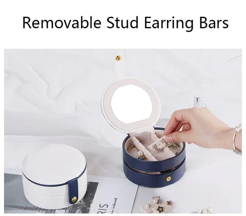 Портативная двухслойная шкатулка для украшений принцессы|Органайзеры