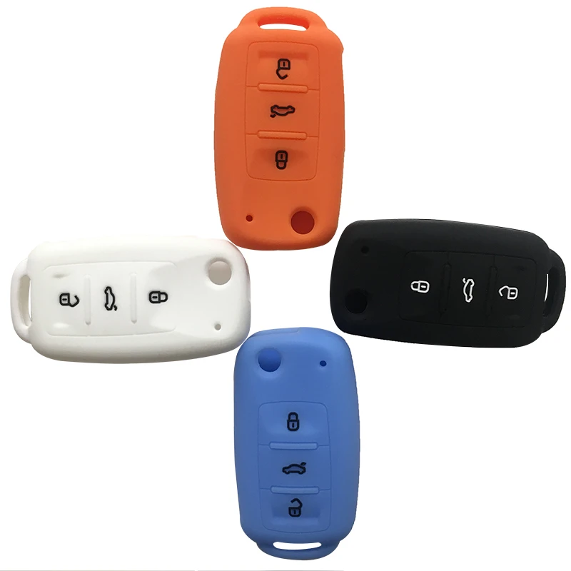 Чехол для ключей от автомобиля силиконовый чехол Vw GTI Jetta Golf Passat Beetle Polo Bora брелок