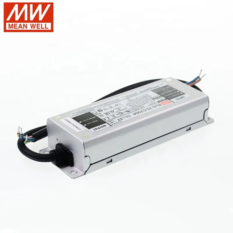 MEAN WELL ELG-75-C1400A-3Y 75W 1400mA 27~ 54V светодиодный драйвер постоянного тока 110 V/220VAC 61 vdcводонепроницаемый регулируемый светодиодный источник питания