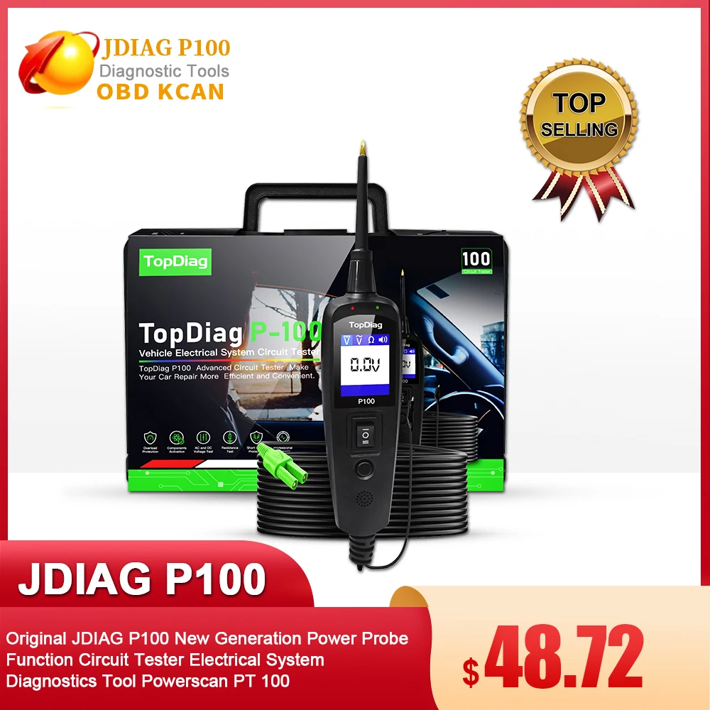 Оригинальный тестер электрической системы JDIAG P100 диагностический инструмент