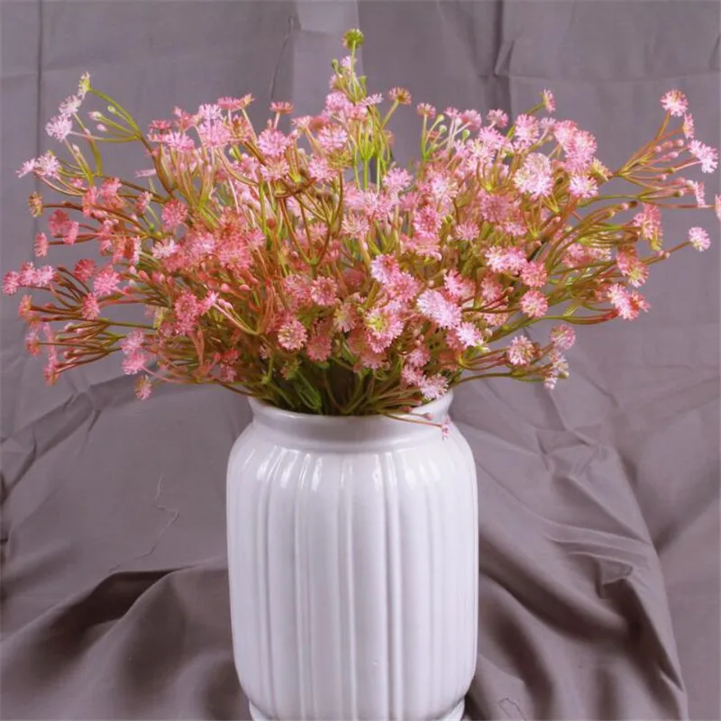 Один пластиковый гипсофил искусственный цветок искусственная трава зеленое