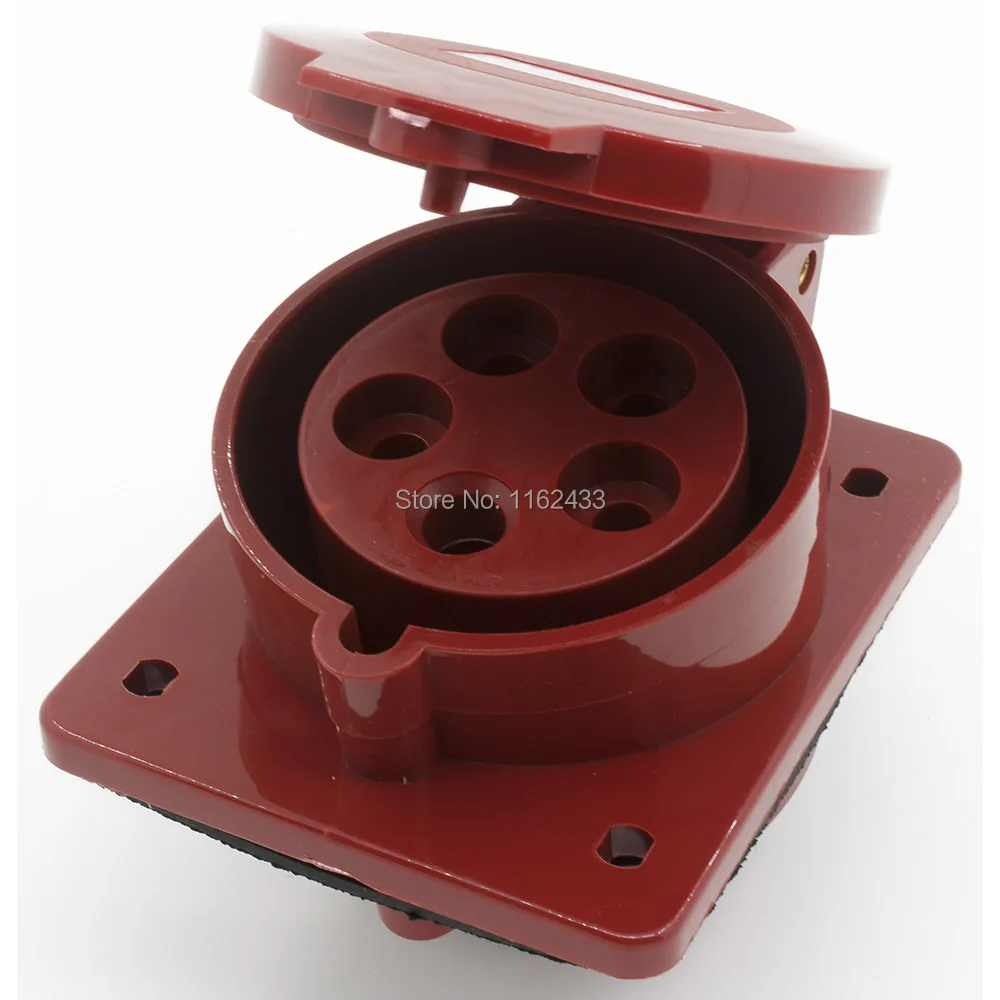 Трехфазный брызгозащищенный промышленный монтажный разъем 32A 3P N E 5 pin 220 380V/240 415V