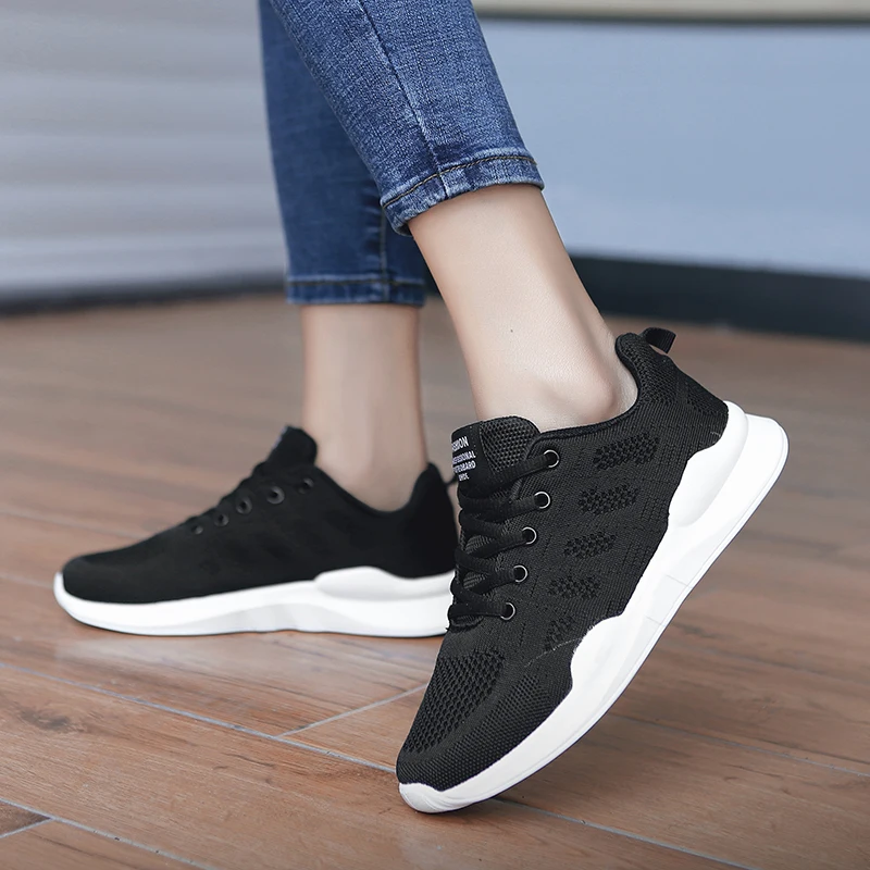 Новинка 2019 года весенние женские кроссовки для бега Легкие дышащая ткацкая