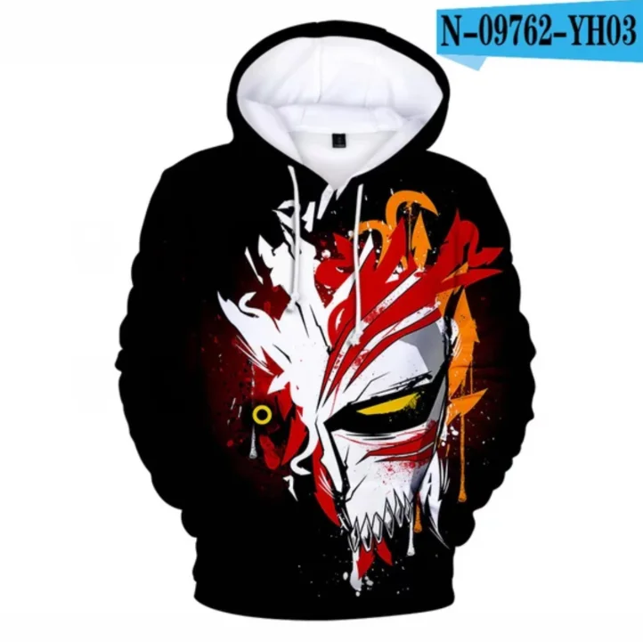 

New Anime BLEACH 3D Printed Hoodies Boys/girls Long Sleeve Casual Hooded Sweatshirts Hip Hop Streetwear Clothes Popular Pullover
