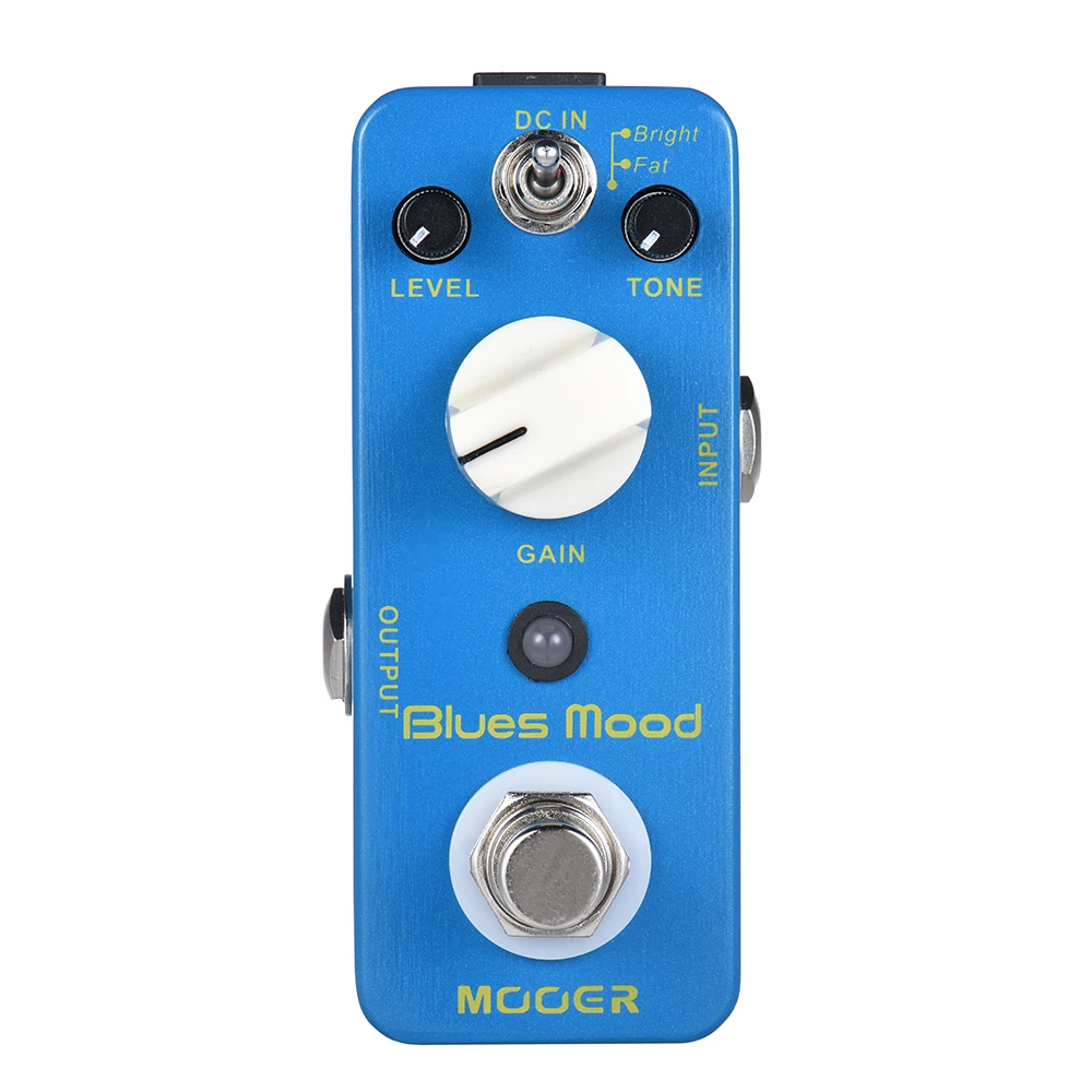 

MOOER Blues Mood Overdrive Guitar Effect Pedal Blues Style 2 Modes(Bright/Fat) True Bypass Full Metal Shell Micro Guitar Pedal