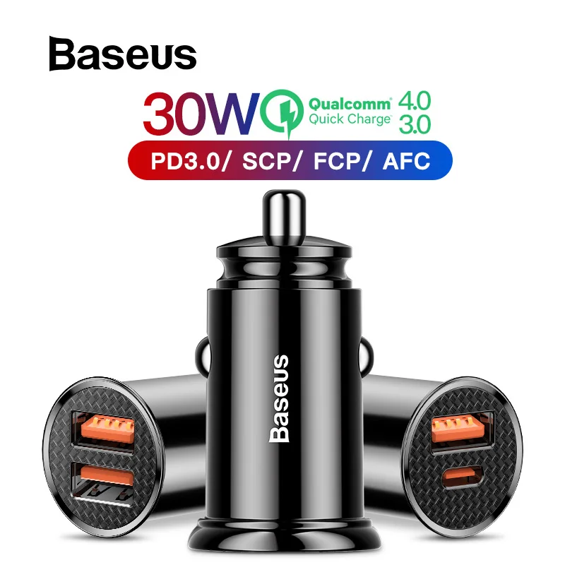 Baseus Mini USB Автомобильное зарядное устройство для мобильного телефона планшета gps 3.1A быстрое зарядное устройство автомобильное зарядное устройство двойной USB автомобильный адаптер зарядного устройства для телефона в автомобиле