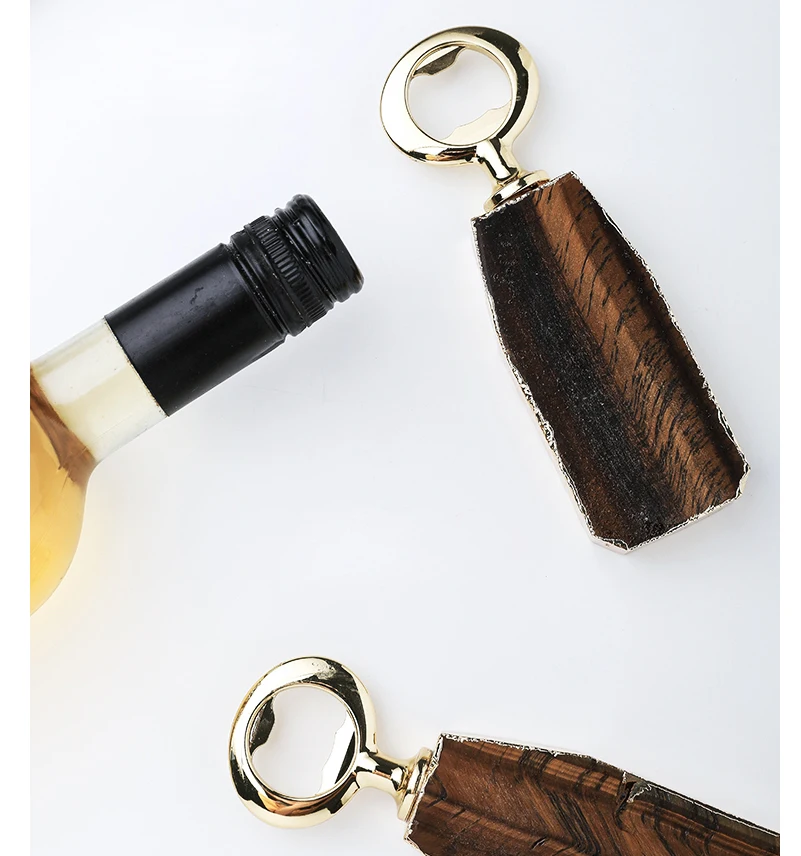 

Nordic Style Natural Powder Crystal Alloy Bottle Opener Creative Beer Bottle Opener Pre Blending Net Red Agate Cap Opener ZB29
