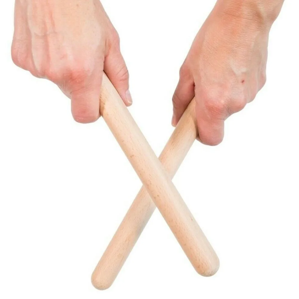 2X Percussion Wooden Drum Stick Rhythm Learning Education Toddler Kid Instrument Orff Musical Instruments | Спорт и развлечения