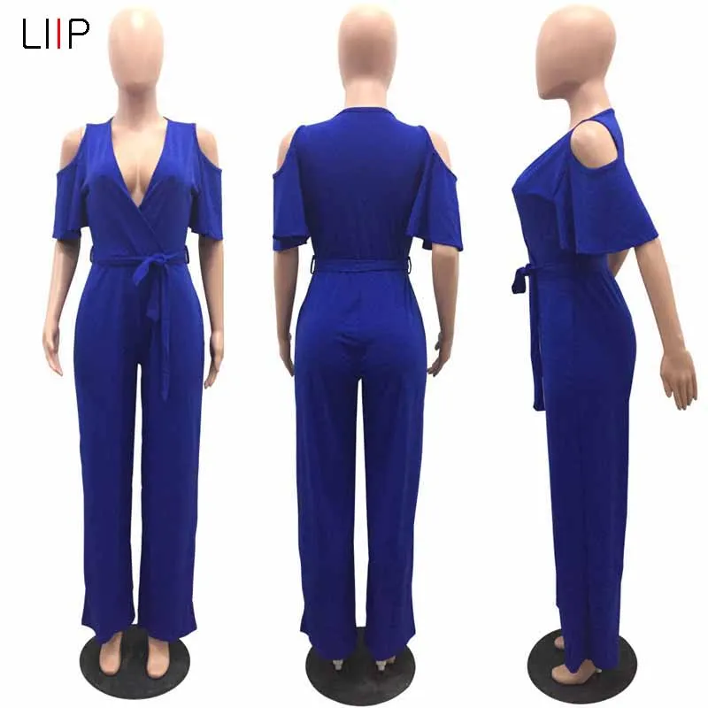 summer sexy bodycon jumpsuit boho harem jumpsuit rompers womens jumpsuits LIIP body women plus size 3186