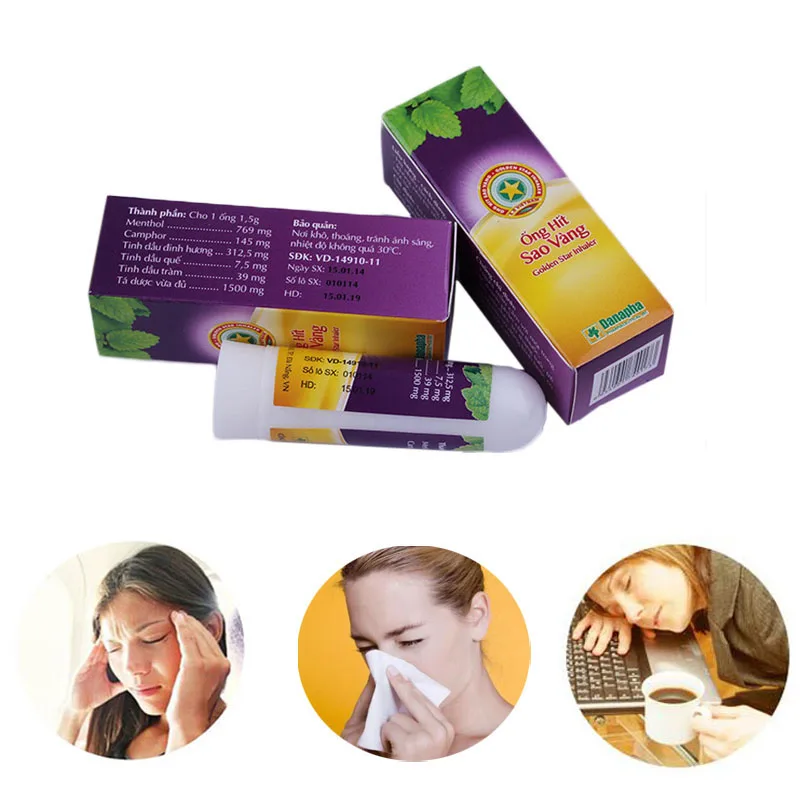 5 шт Таиланд мята цилиндрические контейнеры для носовых ингаляторов освежающий