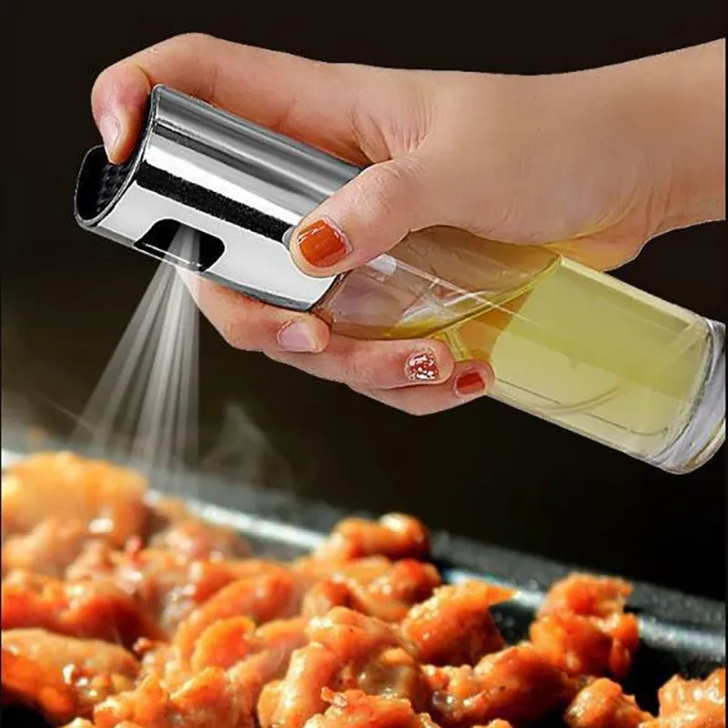 Новый модный распылитель масла из нержавеющей стали стеклянная бутылка для